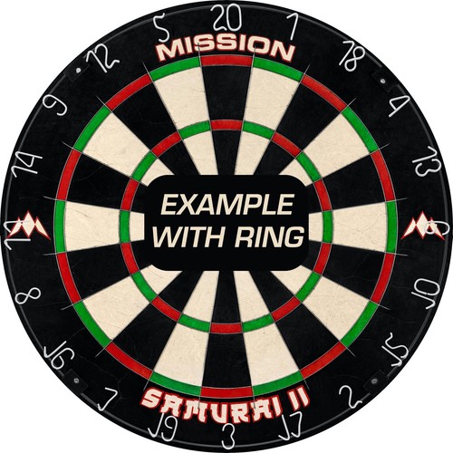 Dartboard Number Ring High Vis White Numbers on Black Metal Ring Dart Board - Picture 2 of 2