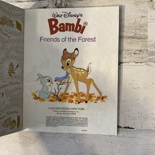 Vintage Disney Little Golden Book Bambi (Friends of the Forest) Mcmxci 1991 - Bild 4 von 7
