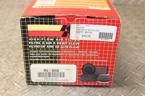 Universal Rubber Air Filter 3.5" Flange Diameter K&N Air Filter New RU-3550 - Picture 16 of 19