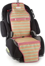 Cool Car Seat Cooler for Baby with COOLTECH Zigzag Pattern Pink Orange Green