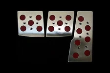 Universal Racing Pedals Manual Transmission RED Aluminum Clutch Brake Gas Set