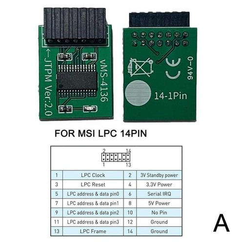 Tpm-2.0 Security Module Supports Multi-brand Motherboards 14 18 20-1pin N9B3 - Afbeelding 13 van 18