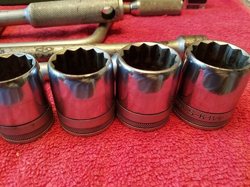SK TOOLS SK WAYNE SK 1/2" DRIVE SAE SOCKET SET 27 PC 12 PT W/METAL BOX VTG USA - Bild 20 von 24