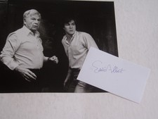 EDDIE ALBERT           Film  star          AUTOGRAPH ON A PAGE + Photograph