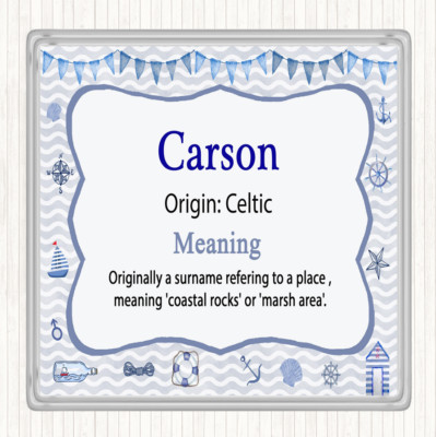 Carson Name Bedeutung Getränke Matte Untersetzer Maritim
