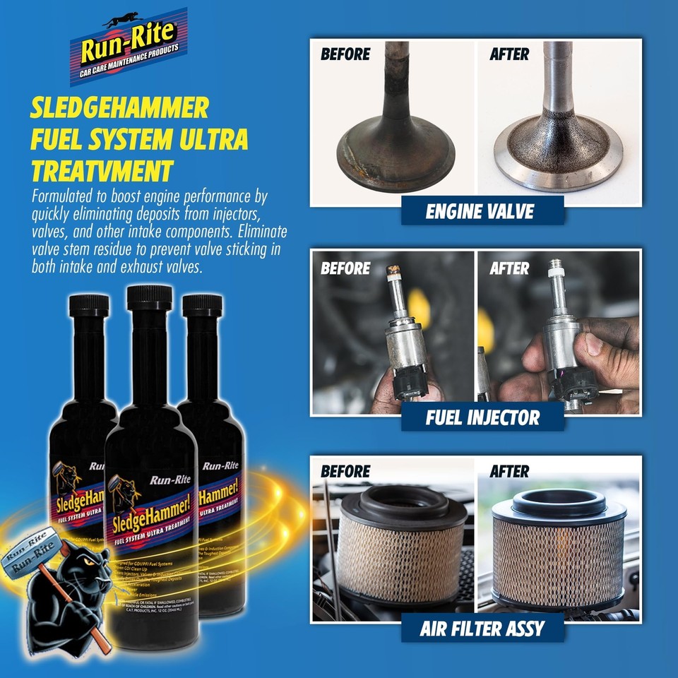 SledgeHammer Fuel System Ultra Treatment 12oz. Cleans Valves