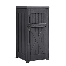 Weatherproof 60 Gallon Package Storage Box Tall Outdoor Resin Mail Box Lockable