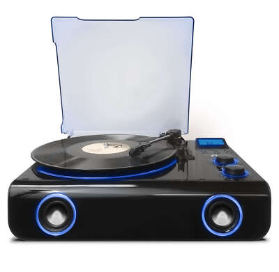 Victor Beacon Hybrid 5-in-1 Turntable System with Bluetooth & FM Radio (1200-BK)
