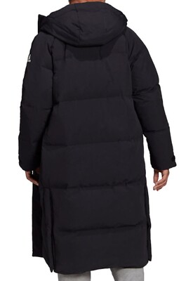 Adidas Men BIG BAFFLE Long Down Jacket Black Padded Top Winter