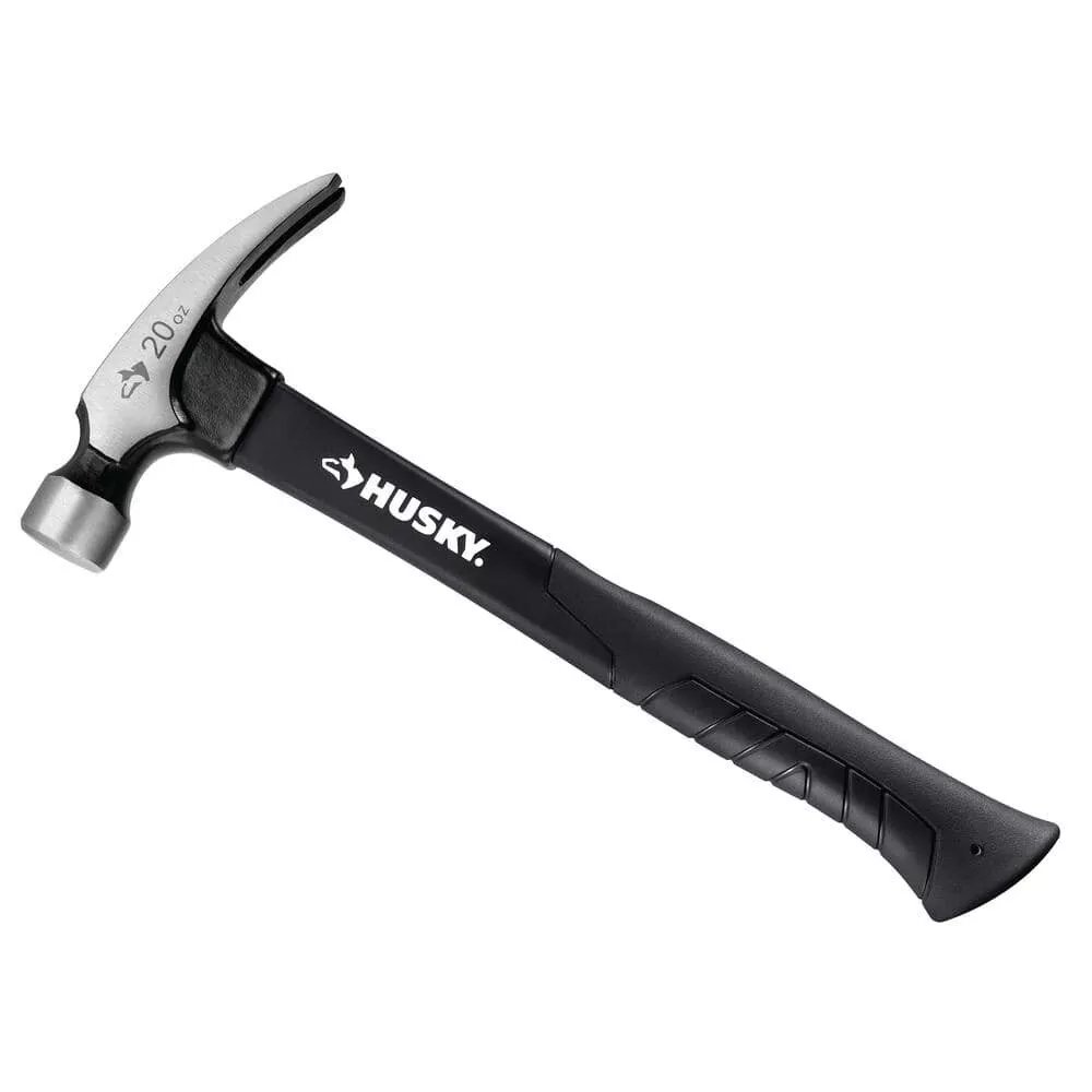 Husky 20 oz. Fiberglass Rip Claw Hammer reducing the amount of