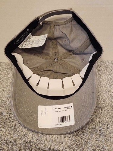 NEW Carhartt Texas Canvas Patch Adjustable Hat Cap Grey Gray State Outline - 第 7/9 張圖片