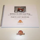 Honda GL1000 Gold Wing 1970s Parts List Book, Reproduction. HPL020