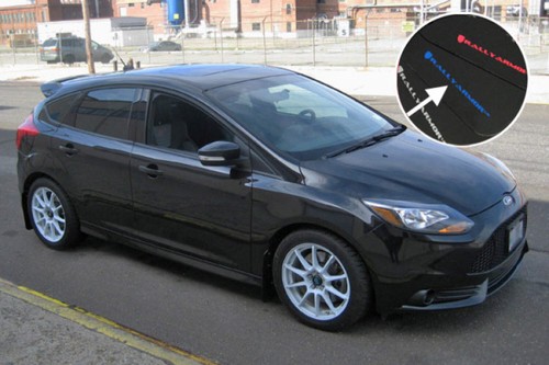 Rally Armor 12-19 Ford Focus ST / 16-19 RS Black Mud Flap w/ Blue Logo - Picture 2 of 8