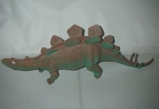 13 INCH LONG GREEN AND BROWN STEGOSAURUS FIGURE