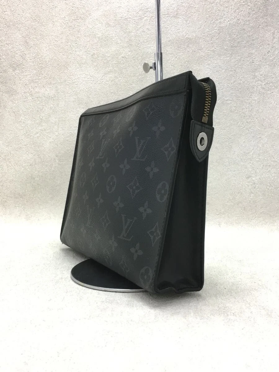 Auth LOUIS VUITTON POCHETTE VOYAGE MM M61692 Monogram Eclipse