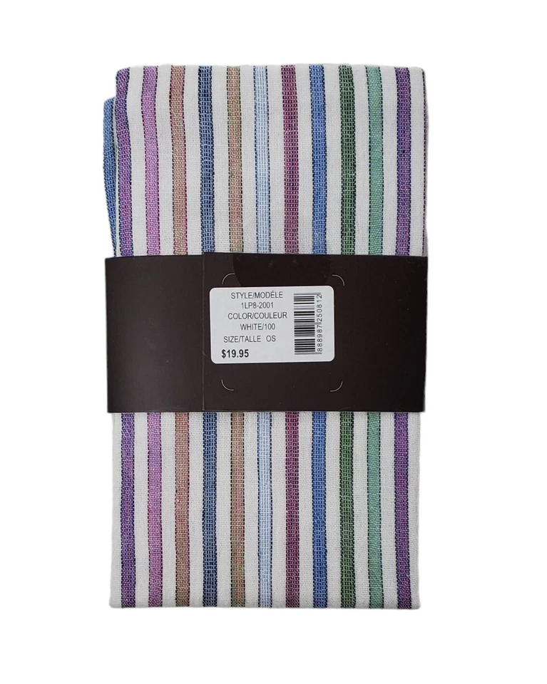 Cuadrado de bolsillo a rayas multicolor preplegado básico para hombre NEGRO MARRÓN 1826  Foto 2 de 2