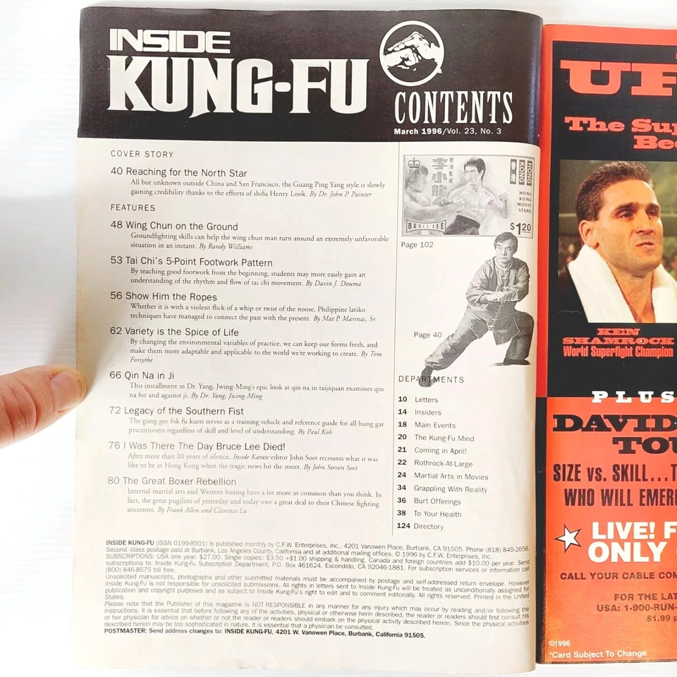 Inside Kung Fu Vintage USA magazine | March 1996 | Henry Look - Image 4 of 4