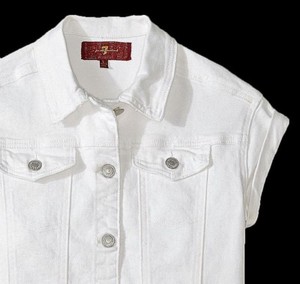 white denim jacket short sleeve