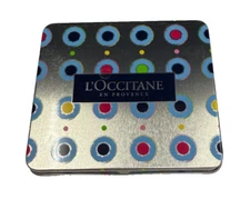 L'Occitane En Provence Empty Cosmetic Tin Case Dotted Pattern New