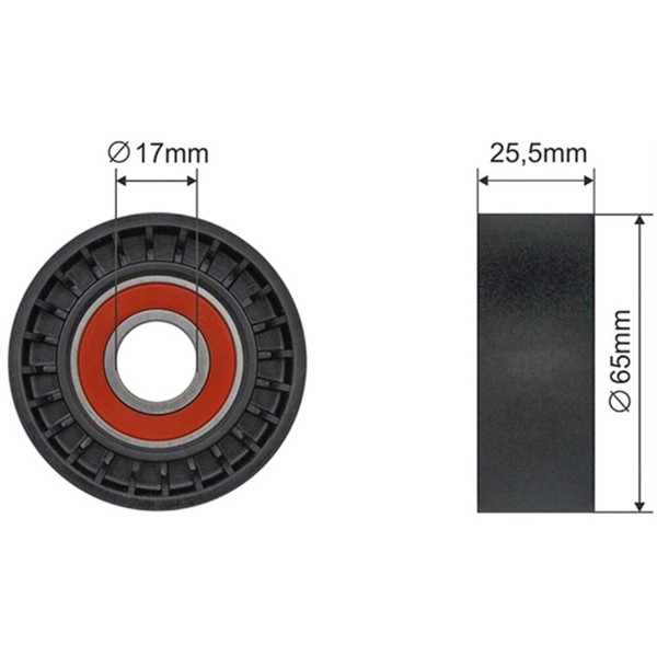 NTY Spannrolle Keilrippenriemen FüR CitroëN Berlingo B9 1.6 Hdi 90 B7 Peugeot-image
