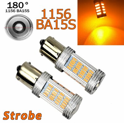 #ad Strobe Amber Rear Turn Signal 1156 BA15S P21W 7506 3497 92 LED Bulb A1 Euro X $21.00