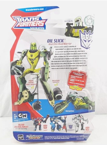 Action Figure Oil Slick Animated Deluxe Motorcycle Hasbro Transformers - Picture 2 of 2
