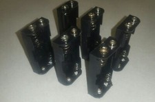 2 AA Battery Holder Case Power Box for 9V Connector Clip LOT of 6 Pre-Owned