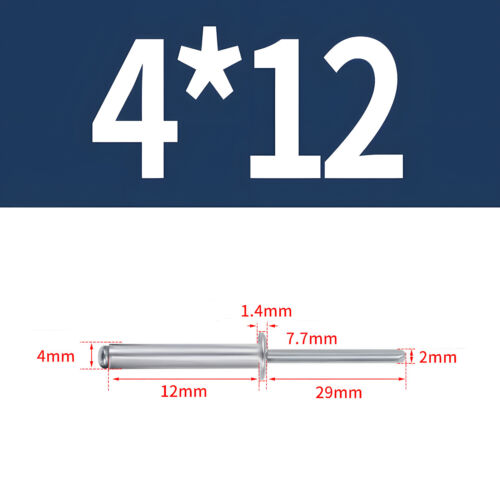 Blindnieten Alu/Stahl Nieten Flachkopf DIN 7337 Popnieten Niete 2,0-6,4 mm - Bild 54 von 89