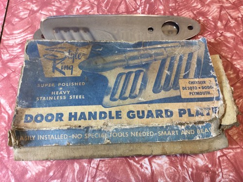 STYLE KING Stainless Door Handle Guard Plates 1949 1950’s Chrysler Desoto Dodge - Bild 6 von 9
