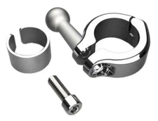 Ciro Accessory 7/8 - 1 in. Aluminum Bar Mount Clamp - Chrome Finish 50128