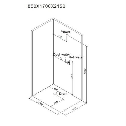 Box doccia 6 getti idromassaggio 170x85 con vasca ozonoterapia bluetooth led -3e - Foto 5 di 5