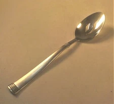 WALLACE Silver "Zenith-Frost"  Pierced Slotted Serving Spoon Flatware 8-5/8"