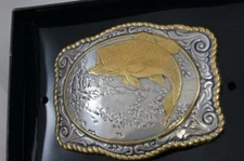 CRUMRINE Belt Buckle BASS by M & F Western fish 38056