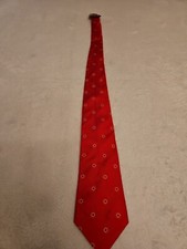 Men's Tommy Hilfiger 100% Silk Red Sunburst Tie USA made