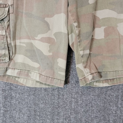 Pantalones Cortos OP Para Hombres 40 Verde Marrón Camuflaje Carga Sueltos 11” Entrepierna 100% Algodón - Imagen 2 de 12