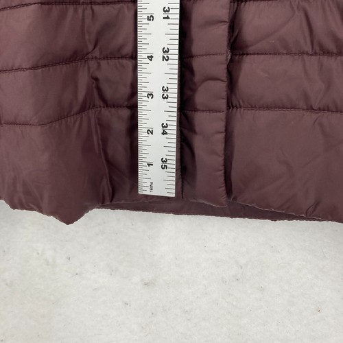 Eileen Fisher Ecodown Puffer Jacket Women's M Dark Mauve Full Zip Long Length - Picture 6 of 11