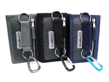 MENS LADIES TRIFOLD SOFT CANVAS SPORTS WALLET CREDIT CARD HOLDER BELT CLIP