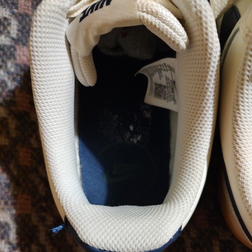Nike Court Vision Low Men’s Size 9 Trainers White Leather Blue Swoosh Gum Sole - Picture 5 of 9