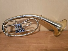 Tenor Wind Brass Horn Musical Instrument USSR Soviet Old 3 Valve Vintage Rare