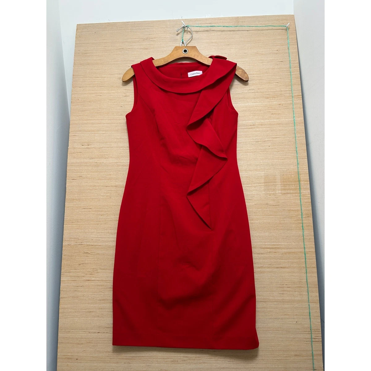 green emerald velvet dress Calvin Klein Womens Lace Textured Midi Red 2 at Amazon Women's Clothing  store