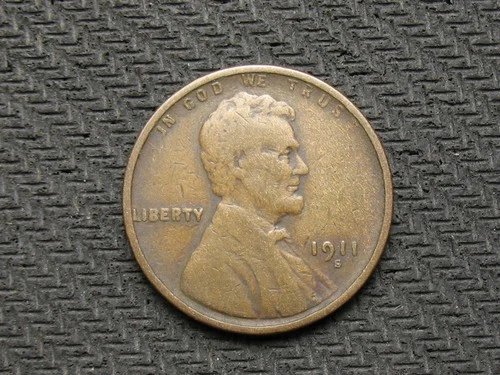 💰 BLOW OUT!! 💰 VERY FINE+  1911-S LINCOLN WHEAT CENT BEAUTIFUL US COIN #56!🔥