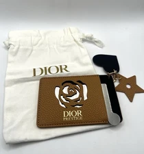 Dior Prestige Leather Card Holder w/ Stainless Steel Mirror & Dust Bag GWP BNIB