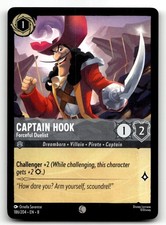 Captain Hook - Forceful Duelist 186/204 Common Reign of Jafar Lorcana TCG NM