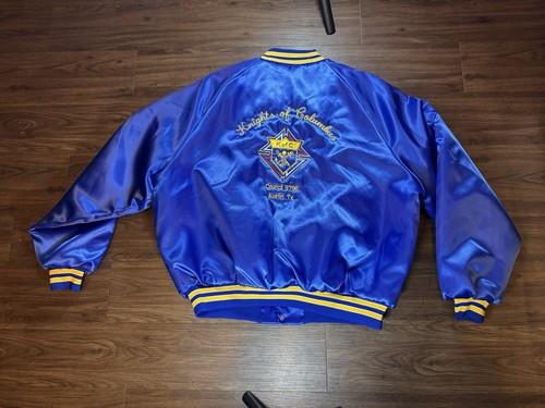 Vintage Knights Of Columbus Lined Satin Jacket - Picture 2 of 19