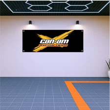 Can-Am Racing Team Flag Banner 71x24" – Garage or Man Cave Wall Decor