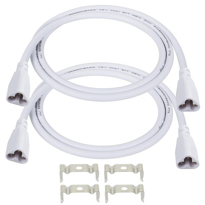 2 Pack UL-LP Certification T5 T8 Male LED Cable 3.3FT LED 3Pin Integrated Tube M