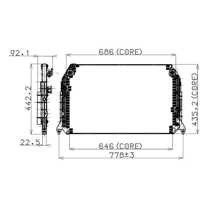 For Toyota Avalon 1995-1999 Denso A/C Condenser Foto 2 de 2