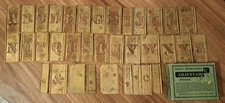 Vintage Reese’s Interlocking Adjustable Brass Stencils In Original Box