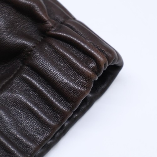 FENDI FPG185 bi-color zip-up lamb leather Jacket 48 Black x brown - Picture 9 of 10