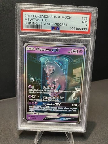 Mewtwo GX (Secret Shining) 78/73 Shining Legends Holo PSA 7